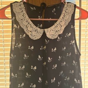 ModCloth Peter Pan Collared Sleeveless Blouse